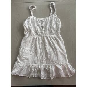 American Eagle White Short Dress Ethereal Cottagecore Romantic Soft Girl (T)